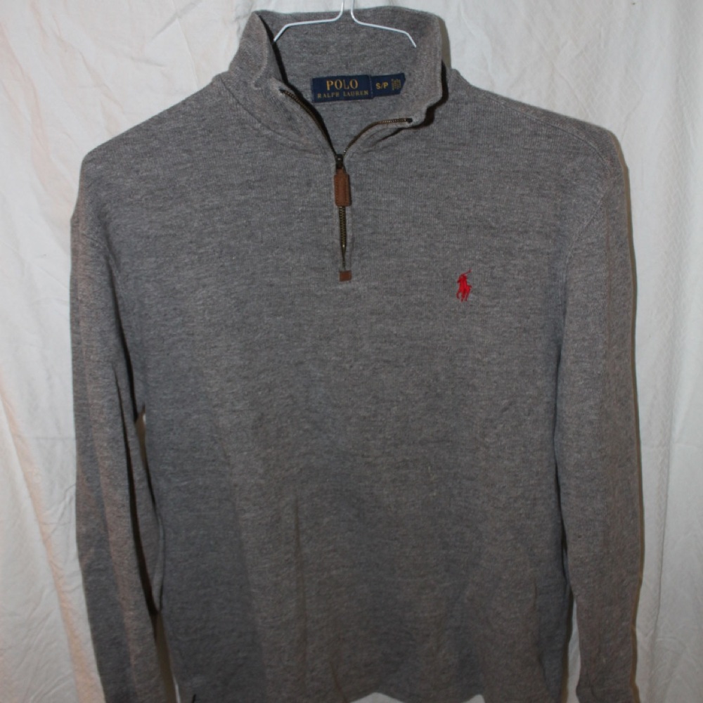 MEN S POLO GRAY QUARTER ZIP